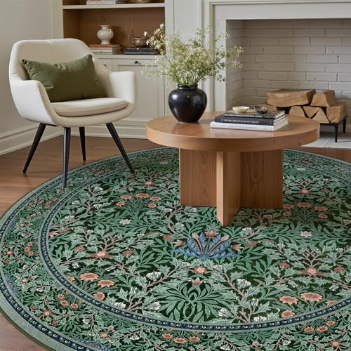 6-Foot Washable Non-Slip Round Area Rug