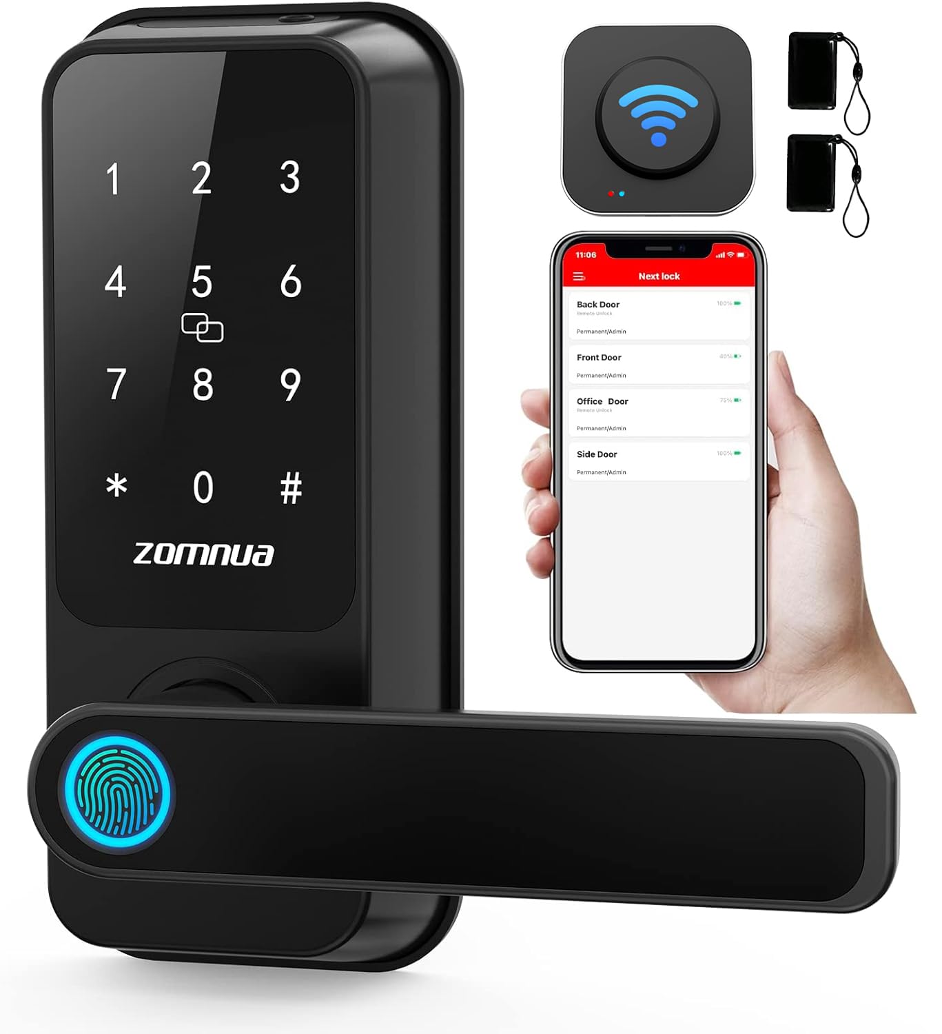 Smart Fingerprint Door Lock with Keypad & Bluetooth