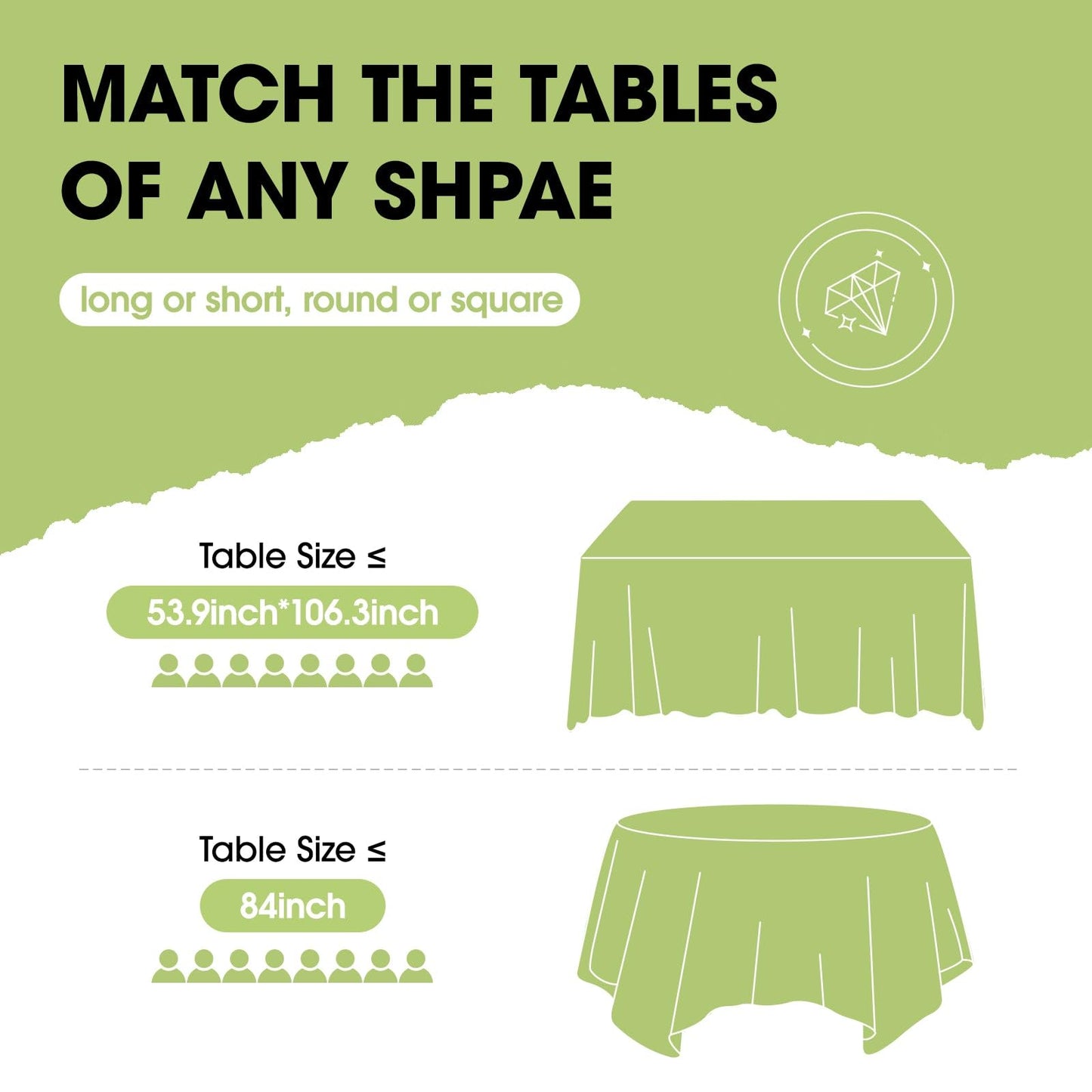 Pureegg Premium Disposable Table Cloth - 10 Pack, 54 x 108 Inch Table Cloths for Parties, Decorative Tablecloths for Rectangle Tables, White Plastic Table Cover, Leakproof & Sturdy, White