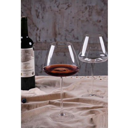 22oz Red and White Wine Glasses Set of 4, Long Stemmed Crystal-clear Drinking Glasses with Unique Concave Base for Better Wine Tasting