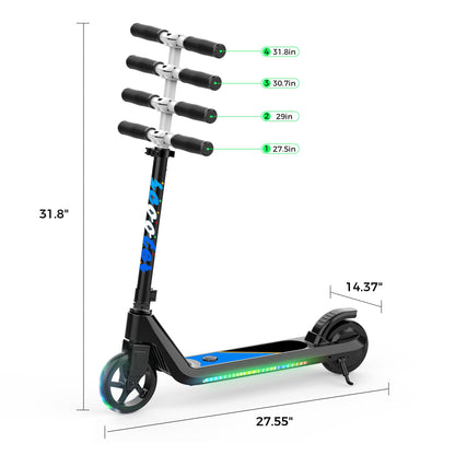 Kids Electric Scooter with Adjustable Speed & Lights