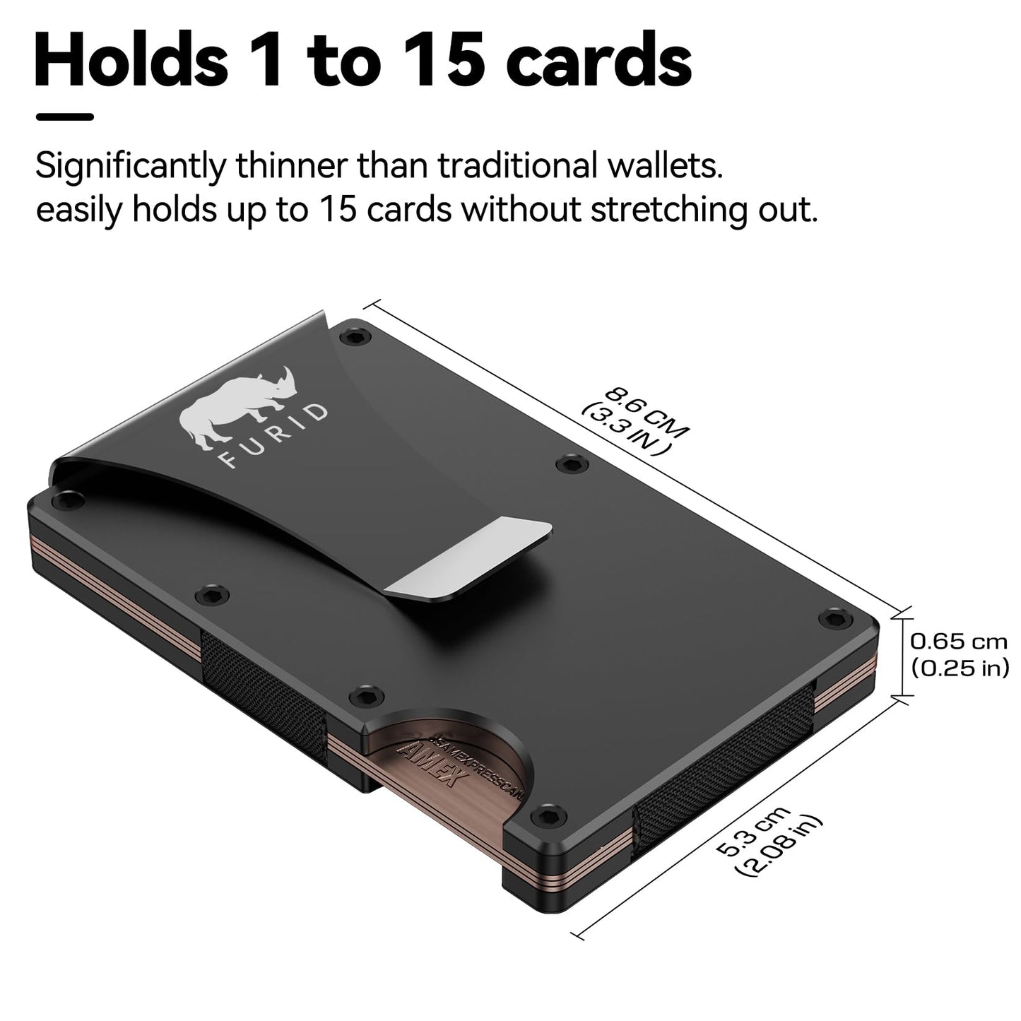 Slim Wallet with Money Clip: Thin Wallet - Credit Card Holder Wallets for Men - Minimalist Wallet For Men