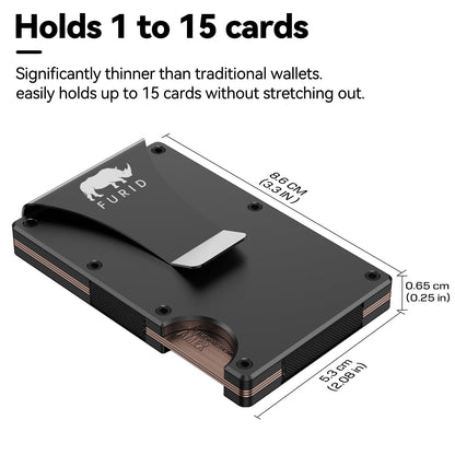 Slim Wallet with Money Clip: Thin Wallet - Credit Card Holder Wallets for Men - Minimalist Wallet For Men