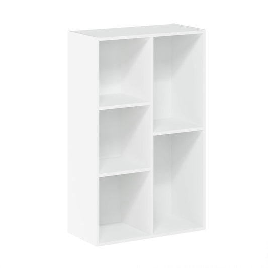 Furinno 5-Cube Bookcase Storage in White
