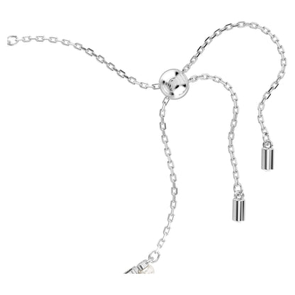 Swarovski Matrix Crystal Pearl Bracelet, Rhodium Finish