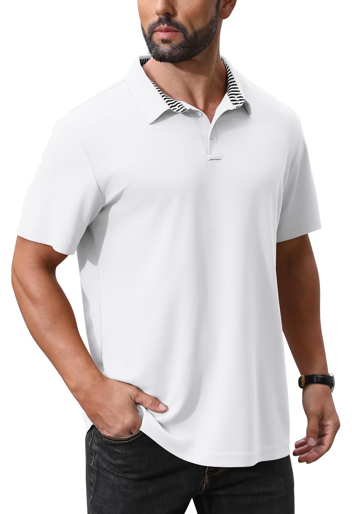 Men's Short Sleeve Dry Fit Polo T-Shirt
