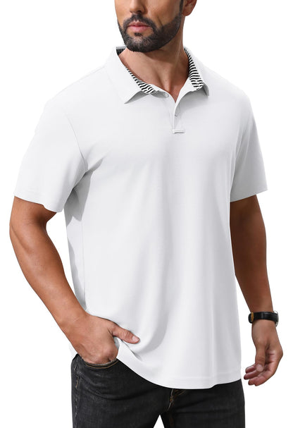 Men's Short Sleeve Dry Fit Polo T-Shirt
