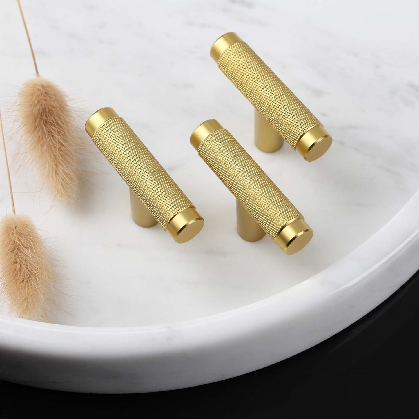 AITITAN 10 Pack Gold Cabinet Knobs Gold Knobs for Cabinets and Drawers - 2 Inch Length Single Hole T Bar Cabinet Knobs Gold, Brass Drawer Knobs and Gold Dresser Knobs