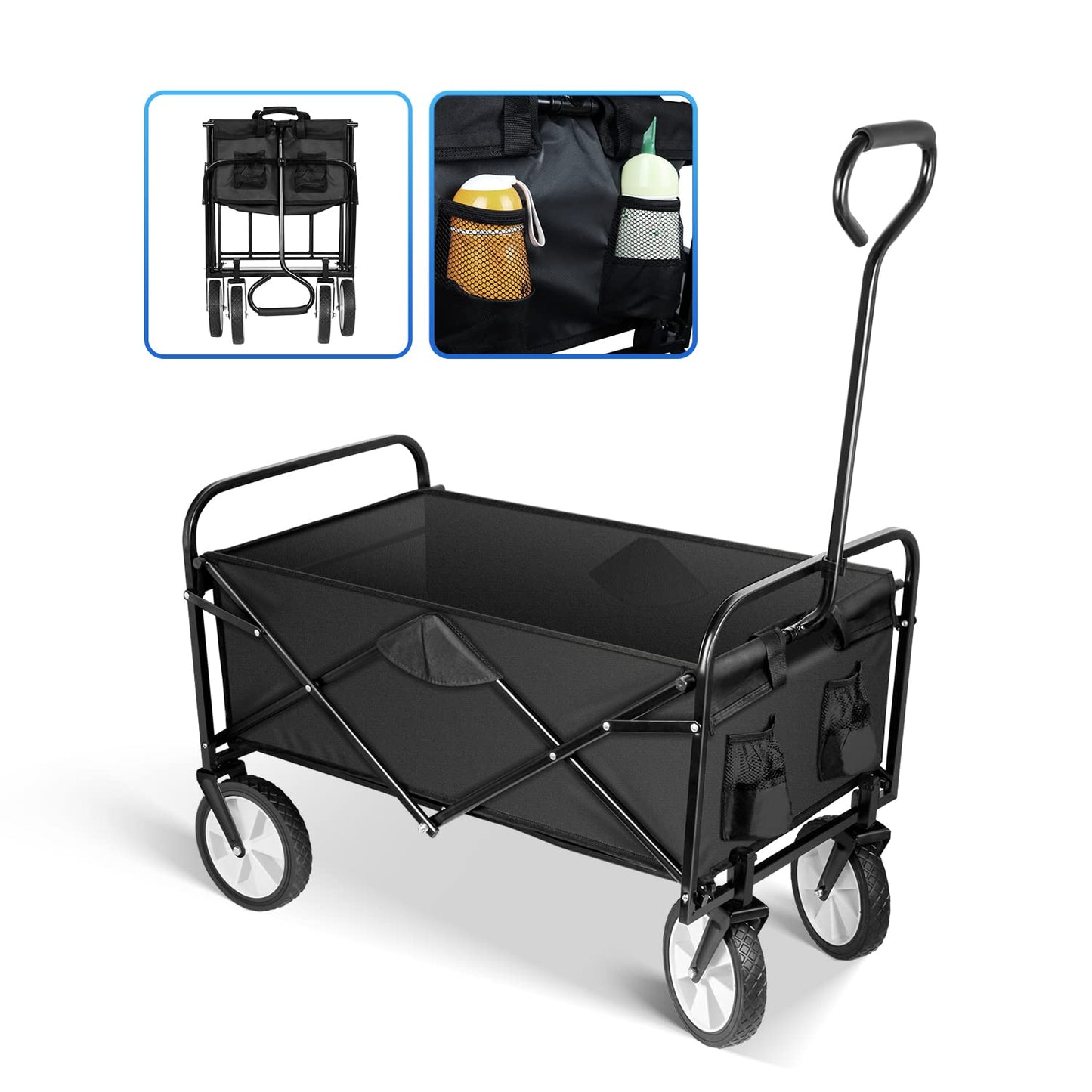 Collapsible Garden Cart with Swivel Wheels