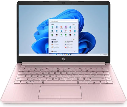 HP 14" Laptop Ultral Light for Students and Business, Quad-Core Intel Celeron Processor, 16GB RAM, 256GB Storage (128GB eMMC + 128GB Ghost Manta SD Card), HDMI, WiFi, USB-A&C, Win 11