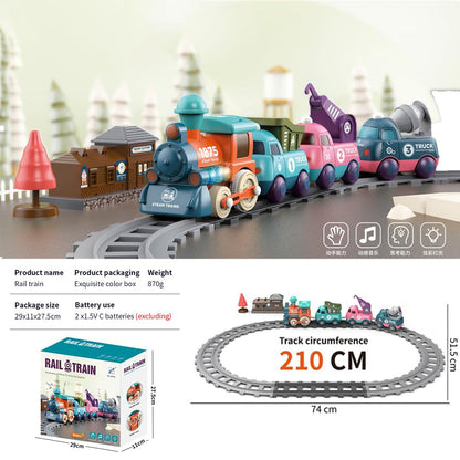 Magnetic Lighting Music Train Toy for Kids