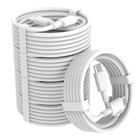 Kobilar USB C to USB C 65W [5-pack,3ft],USB C charging cable for iPhone 15 charging cord, MacBook Pro, iPad Pro Air, Mini 6, Google Pixel, Samsung Galaxy S23,Switch-USB C Cable to USB C