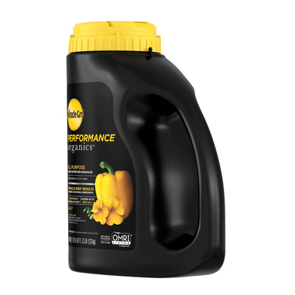 Miracle-Gro Performance Organics All Purpose Plant Nutrition Granules - 2.5 lb., All-Purpose Plant Food for Vegetables, Flowers and Herbs, Feeds up to 240 sq. ft.