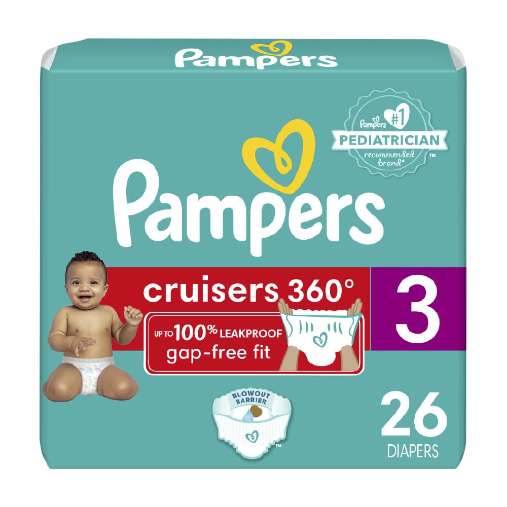 Pampers Cruisers 360 Size 3 Diapers, 26 Count