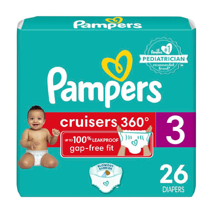 Pampers Cruisers 360 Size 3 Diapers, 26 Count