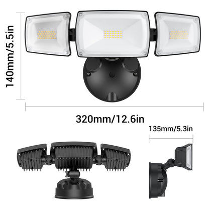 USTELLAR 55W LED Outdoor Flood Light 2-Pack