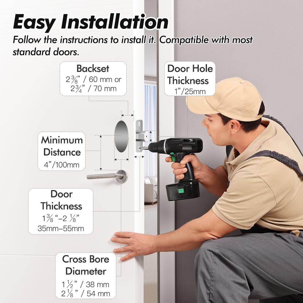 Zylenor Smart Keyless Entry Door Lock with WiFi