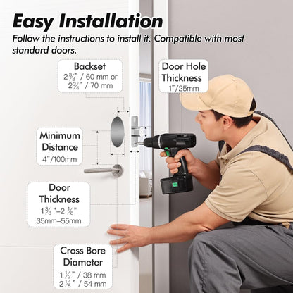 Zylenor Smart Keyless Entry Door Lock with WiFi