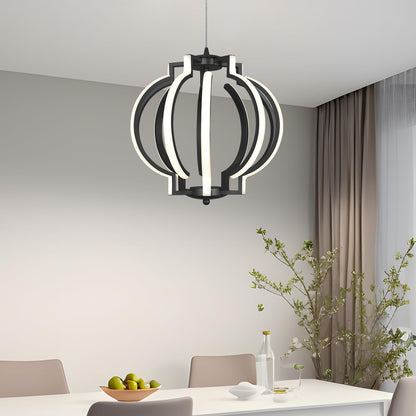 Bisect Black Modern Led Chandelier,Globe Dimmable Adjustable Round Hanging Lamp 4000K,Easy Install Suitable Pendant Light Fixturs for Dinning Room Bedroom Kitchen Island Corridor(10Light)
