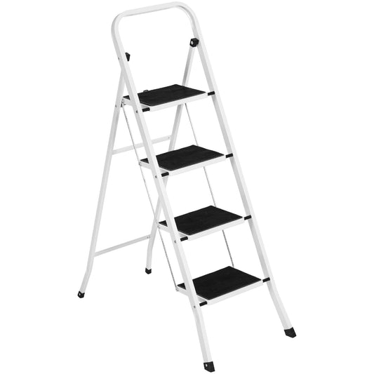 4-Step Heavy-Duty Folding Ladder with Handrail
