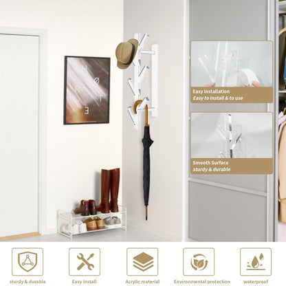 Wall Mounted Acrylic Coat Rack for Hats & Bags