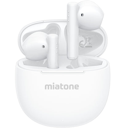 MIATONE Wireless Earbuds with 50H Playtime - White