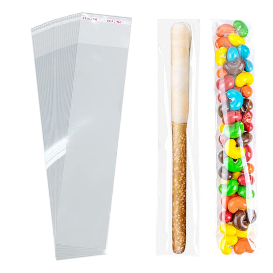 SUREHOME Resealable Pretzel Rod Bags 100 Pcs