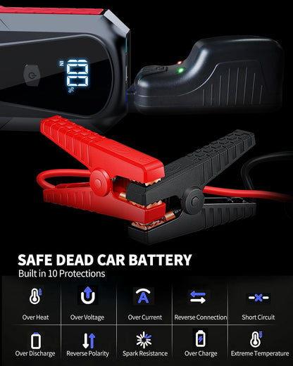 3000A Portable Jump Starter for Gas and Diesel