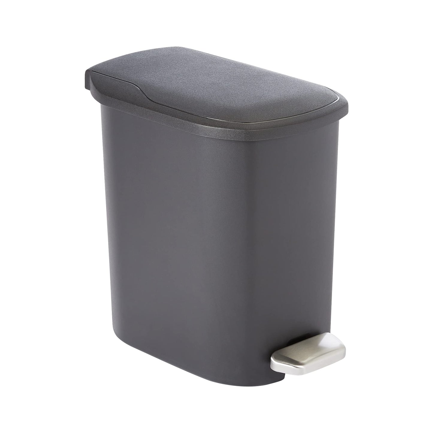 Amazon Basics Compact Plastic Trash Can with Pedal