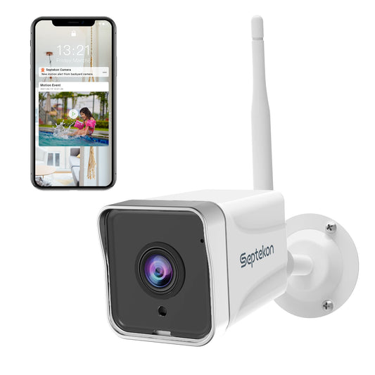 Septekon Outdoor WiFi Security Camera with Night Vision