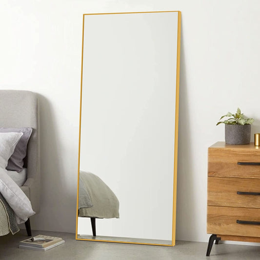 NeuType 47" Gold Wall Mirror with Aluminum Frame