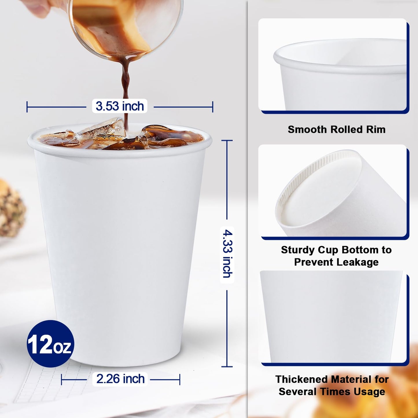 Lamosi 180-Count Disposable Paper Coffee Cups