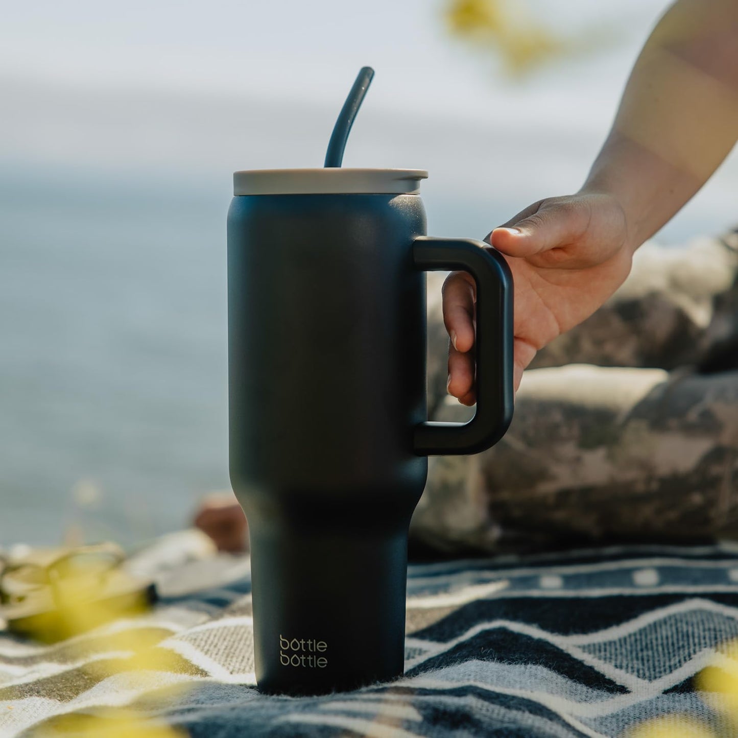 40 oz Stainless Steel Tumbler with Straw