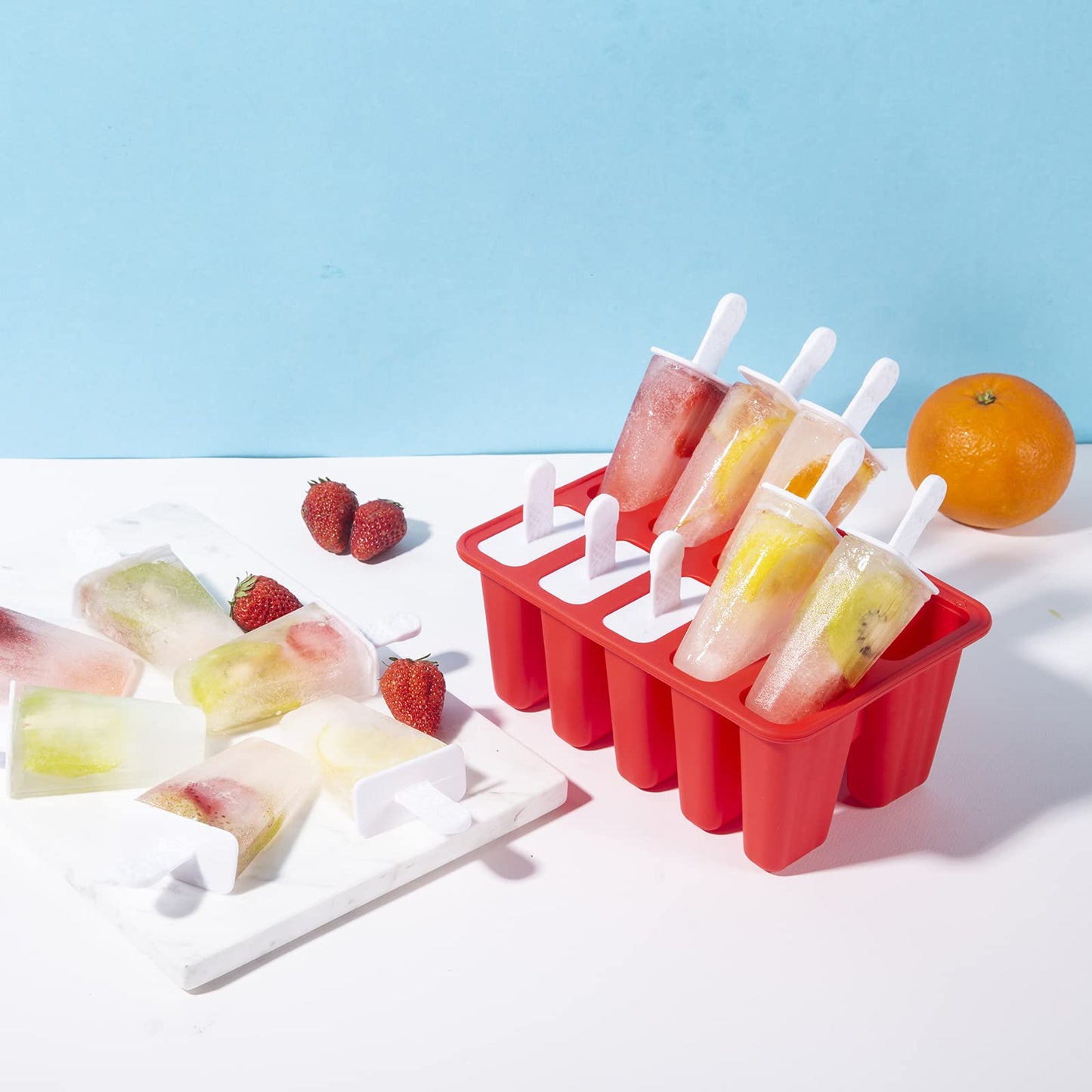Silicone Popsicle Molds 10-Cavity Easy Release