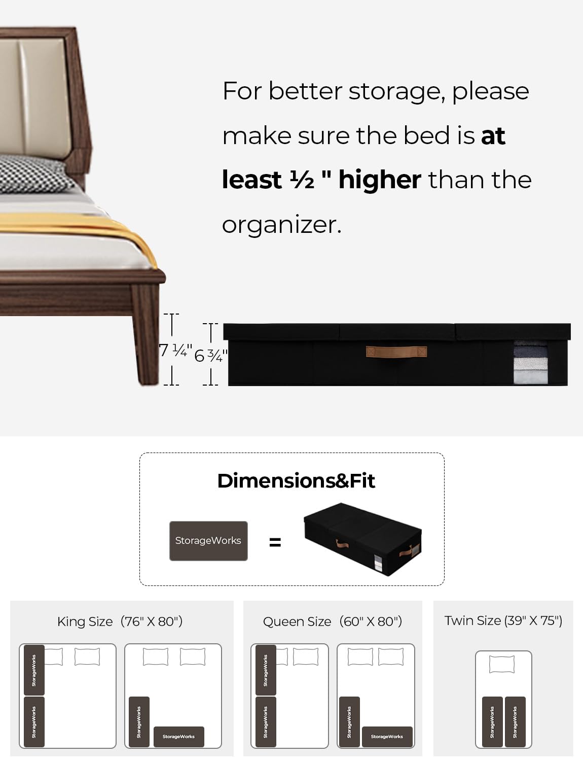 2-Pack Under Bed Storage Containers by StorageWorks