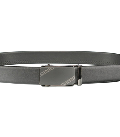 Bullko Adjustable Leather Golf Dress Belt, Black