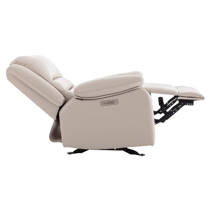 Power Recliner Chair with USB Port, Cream