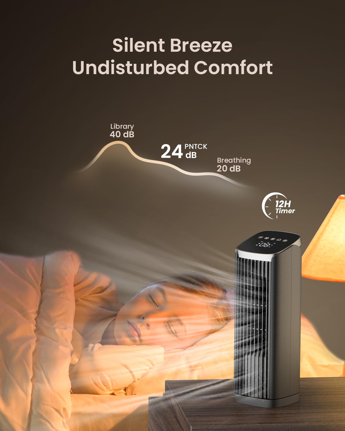 13" Tower Fan with Remote, and 4 Modes