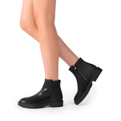 DREAM PAIRS Women's Low Heel Chelsea Ankle Boots