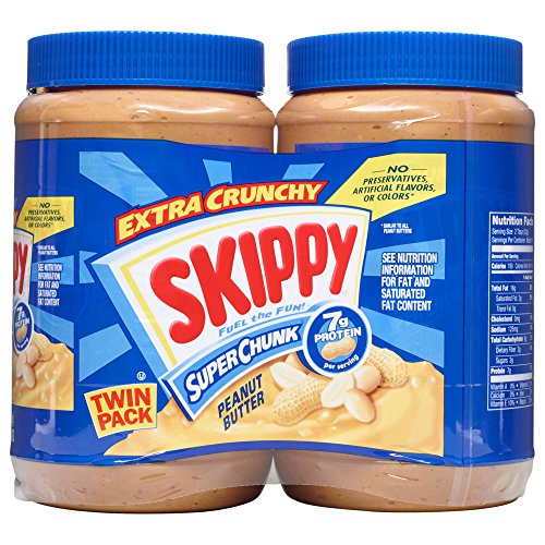 2 Pack SKIPPY Super Chunky Peanut Butter 40oz