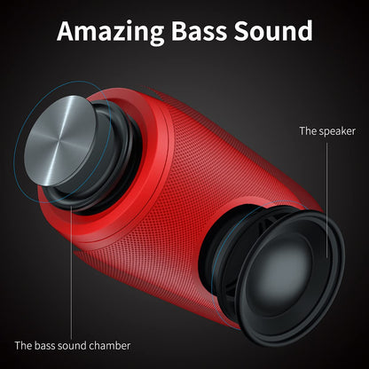 Portable Waterproof Bluetooth Speaker with 24H Playtime
