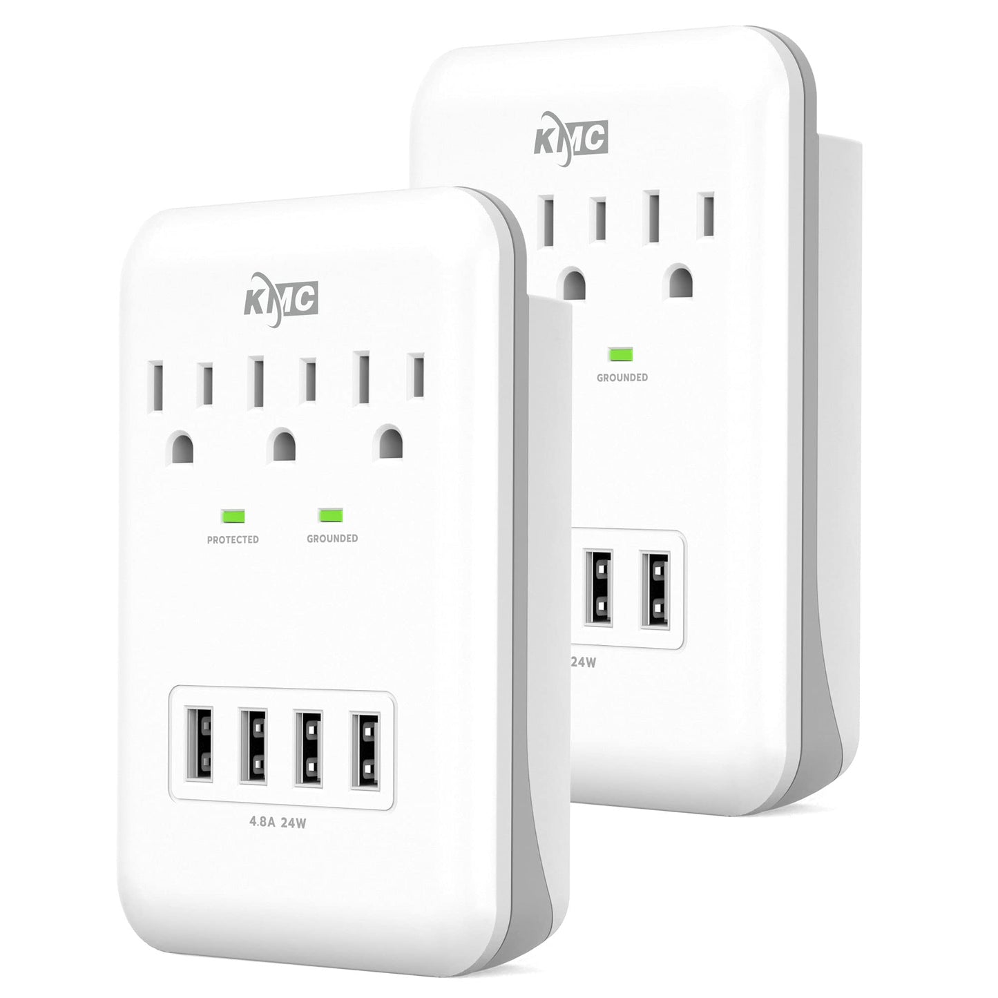 KMC 3-Outlet Surge Protector with USB Charging