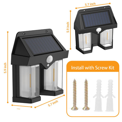 Solar Wall Lamp with Motion Sensor, 4 Pack