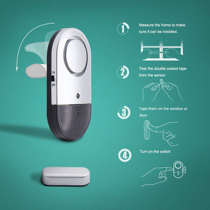 120 DB Wireless Door Window Alarm Sensor 3 Pack