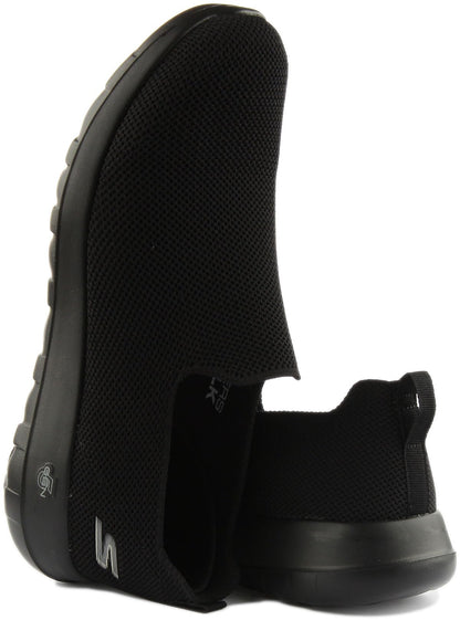 Skechers Men's Go Walk Max-Athletic Air Mesh Slip on Walkking Shoe Sneaker,Black/Black/Black,9.5 M US