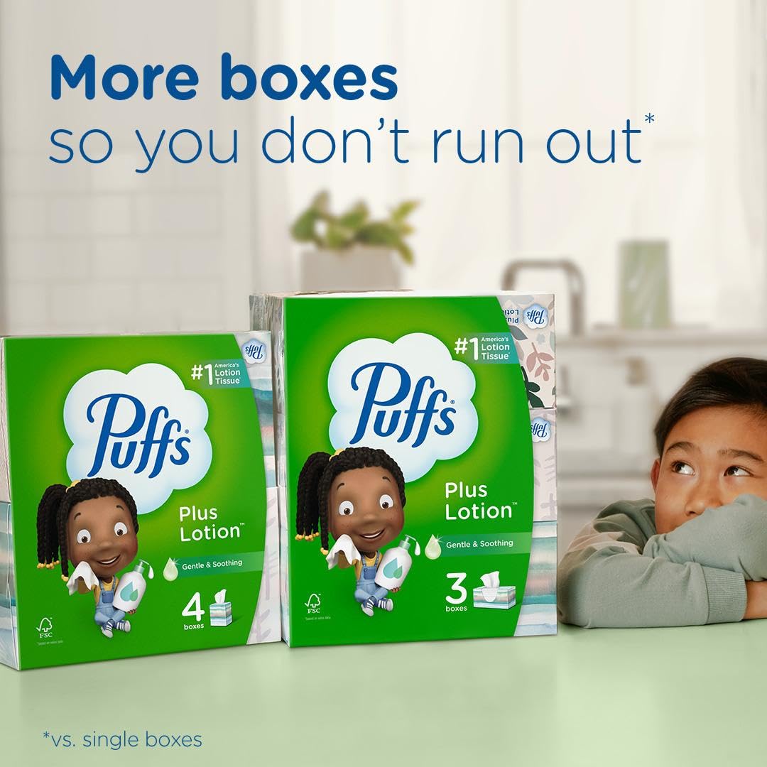 Puffs Plus Lotion Tissues 10 Cube Pack