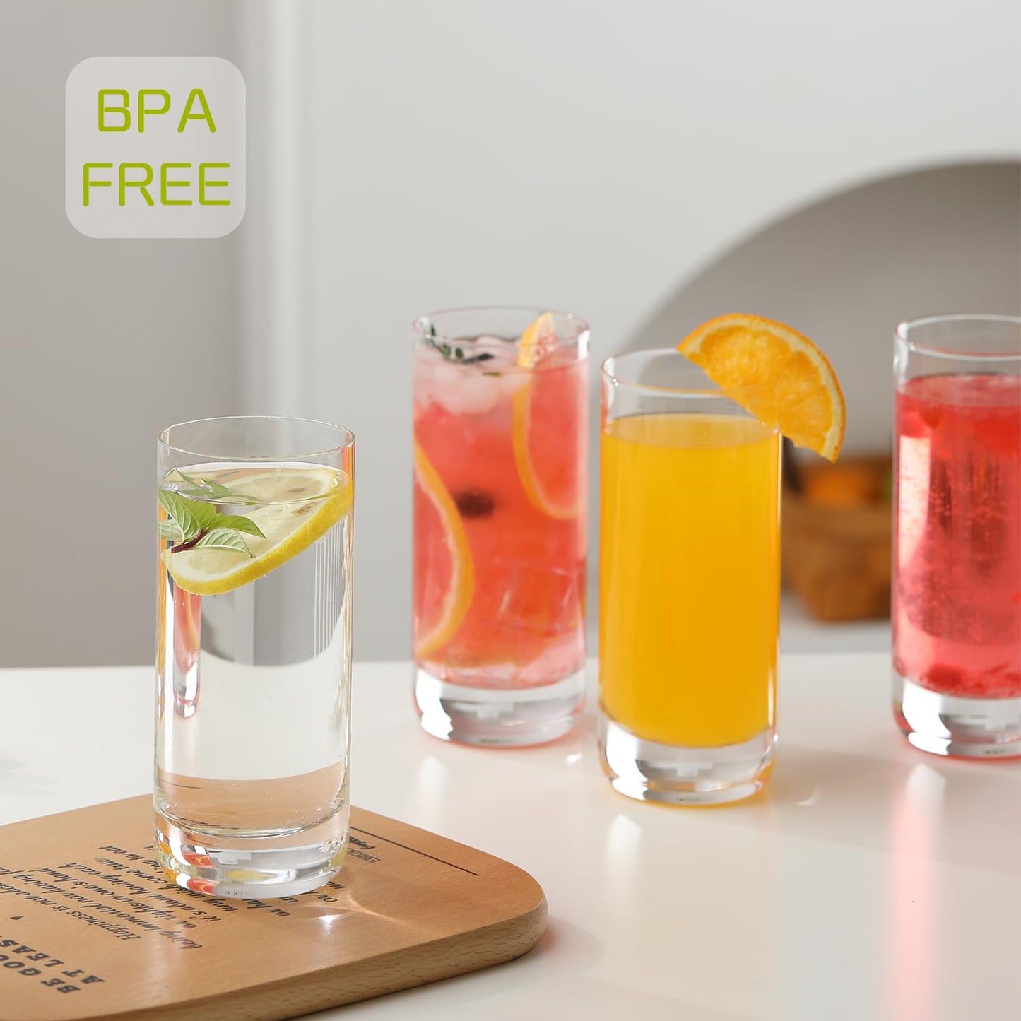 Wlasss Set of 6 Crystal Highball Glasses