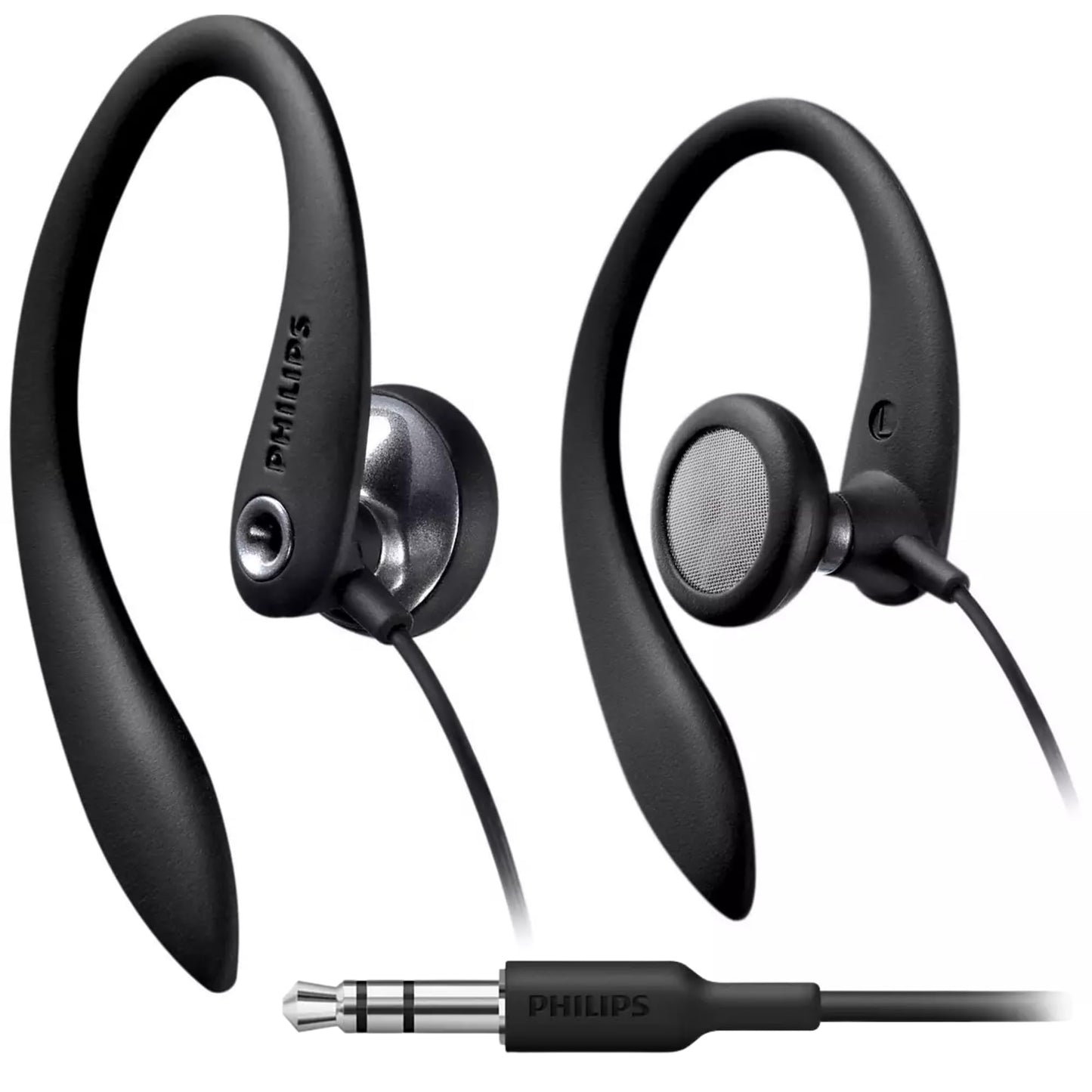 PHILIPS Flexible Earhook Headphones in Black