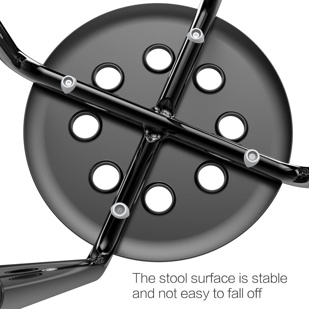 Yaheetech 5-Pack Black Round Plastic Stools