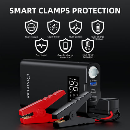 IDEAPLAY 1500A Portable Car Battery Jump Starter